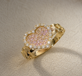 Pink glam ring