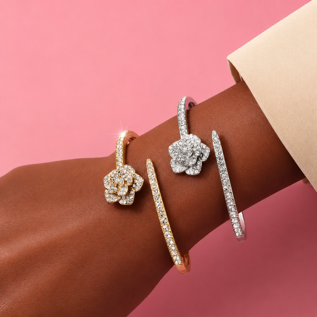 Crystal Petal Cuff