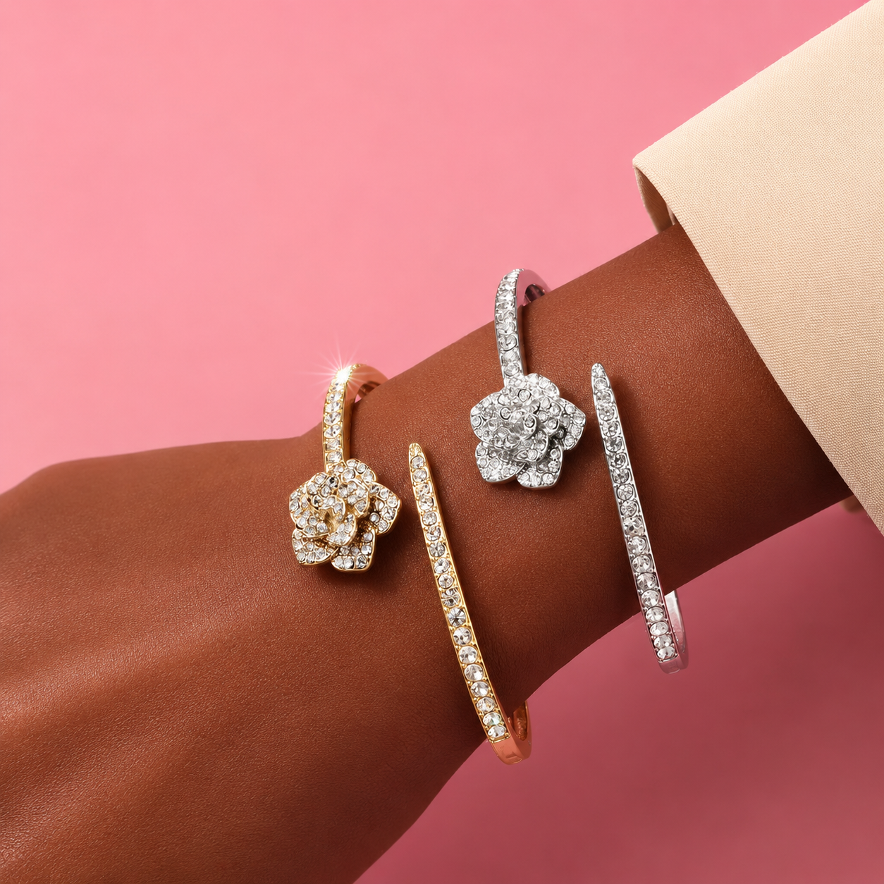 Crystal Petal Cuff
